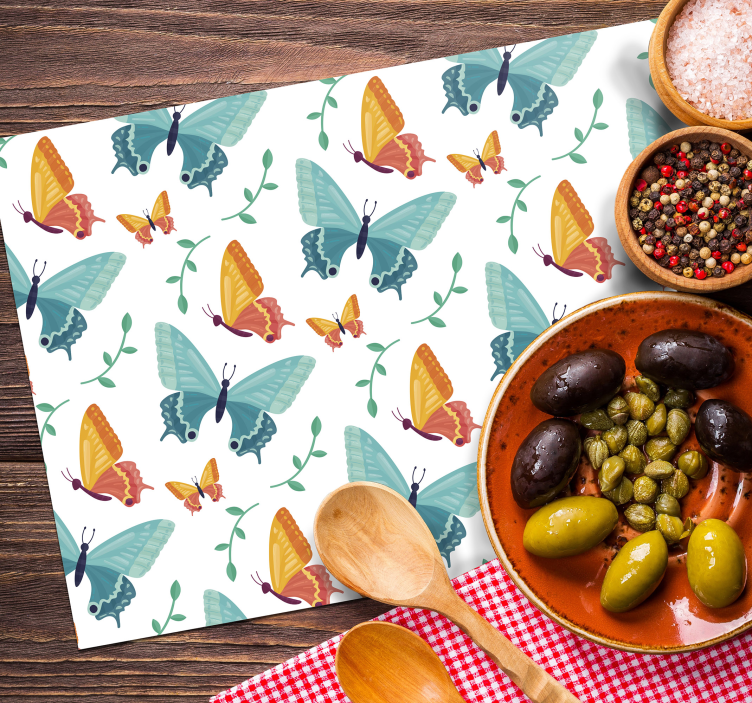 Original placemat with colorful butterfly design - TenStickers