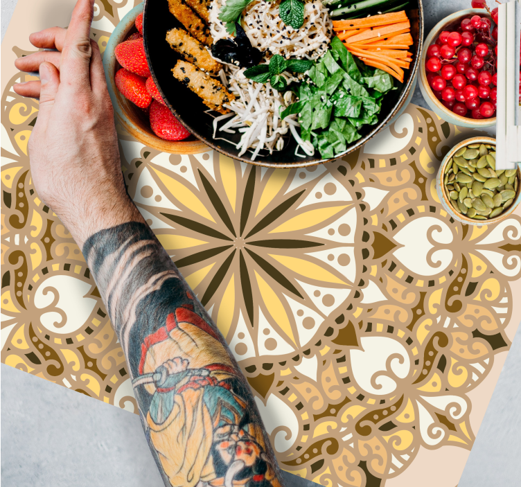 Original placemat with detailed geometric design - TenStickers