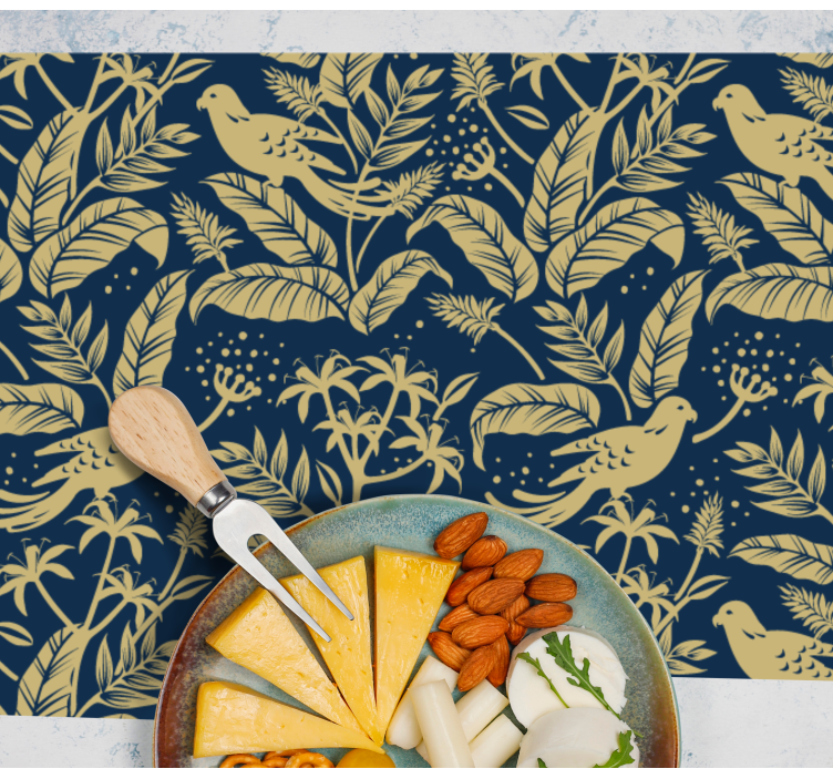 Original placemat with elegant leaf design - TenStickers