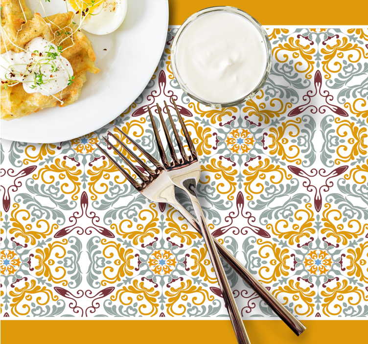 Original placemat with elegant ornamental design - TenStickers