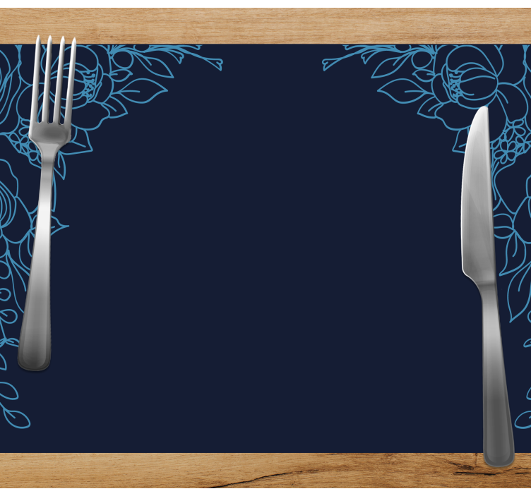 Original placemat with floral border design - TenStickers