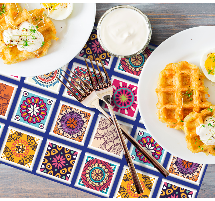 Original placemat with geometric floral designs - TenStickers