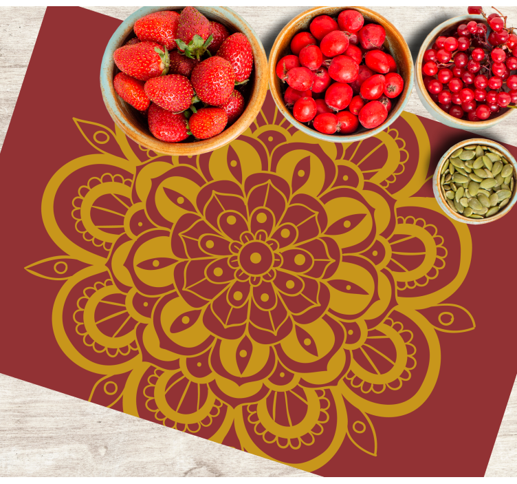 Original placemat with intricate floral design - TenStickers
