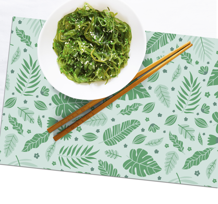 Original placemat with lush green patterns - TenStickers