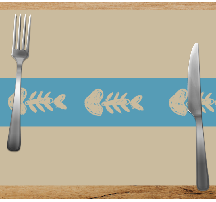 Original placemat with unique fish bone design - TenStickers