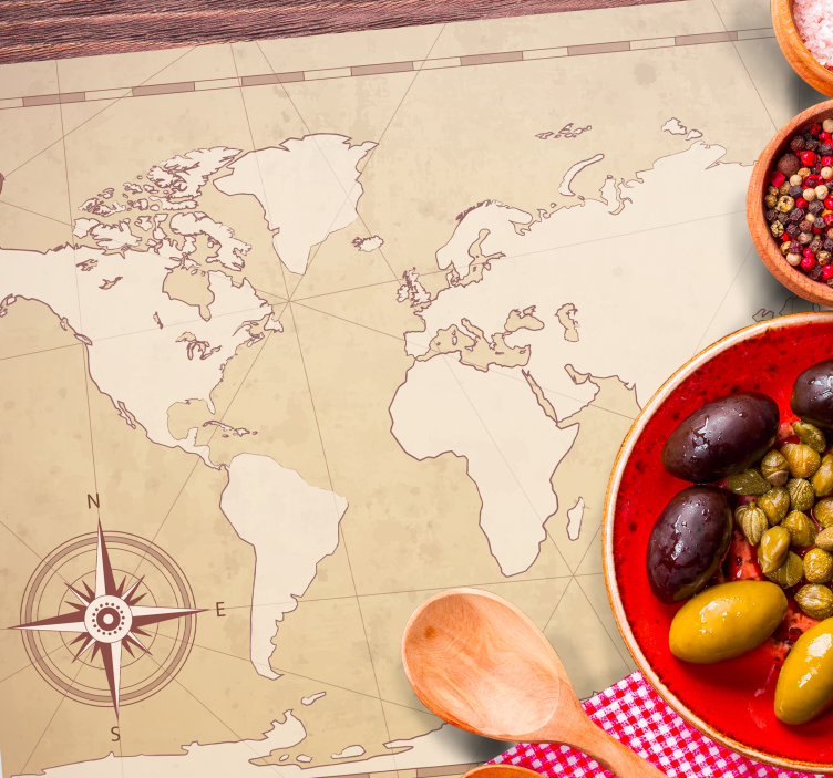 Original placemat world map design - TenStickers