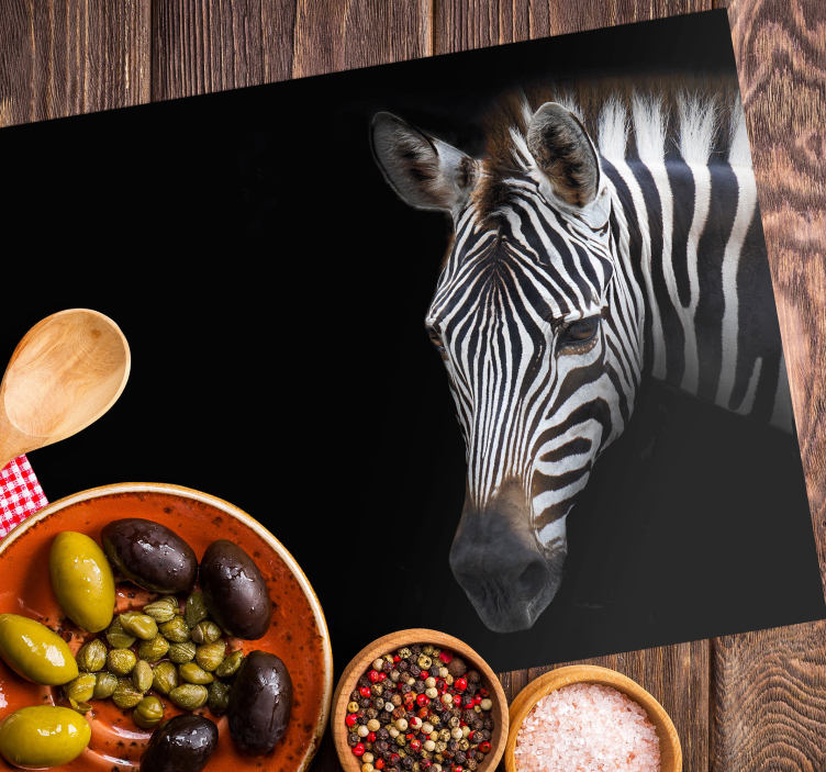 Original placemat zebra head close up - TenStickers