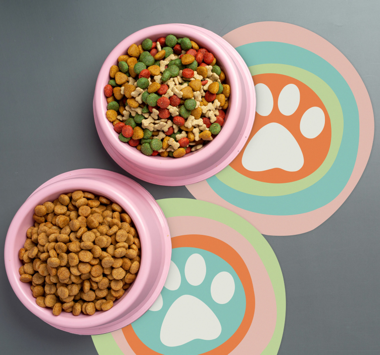 Pet paws bowl original placemats - TenStickers