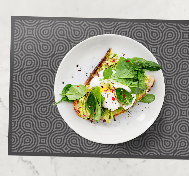 Placemat abstract swirl design - TenStickers