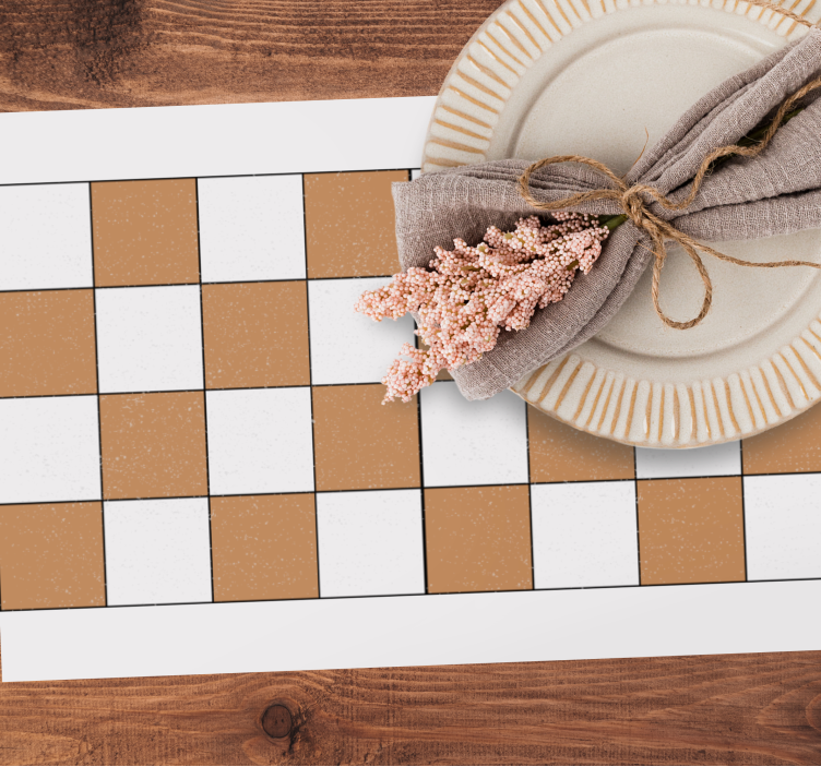 Placemat checkerboard pattern design - TenStickers