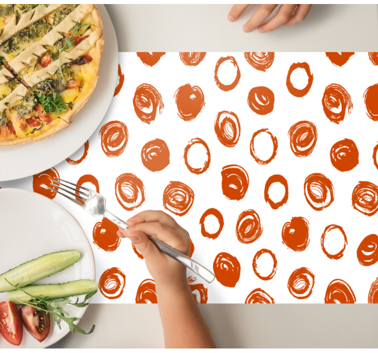 Placemat circular brushstroke design - TenStickers