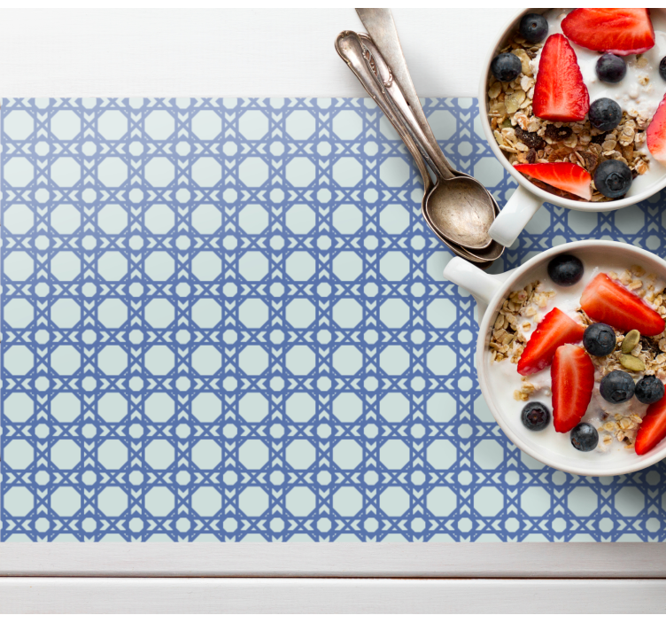 Placemat elegant blue pattern - TenStickers