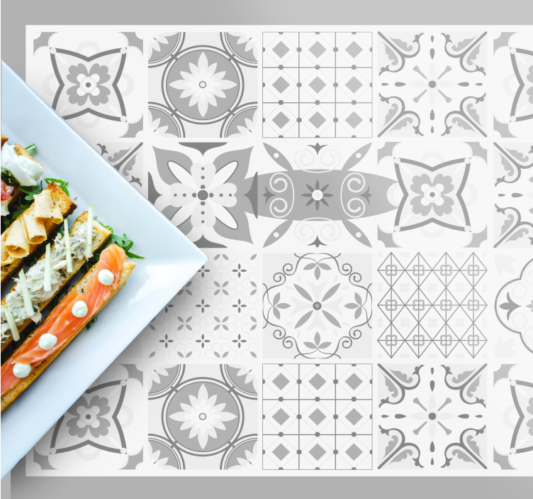 Placemat elegant monochrome designs - TenStickers