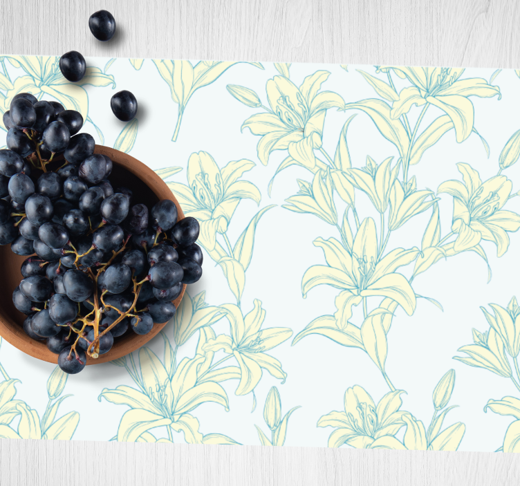 Placemat elegant plant inspired design - TenStickers