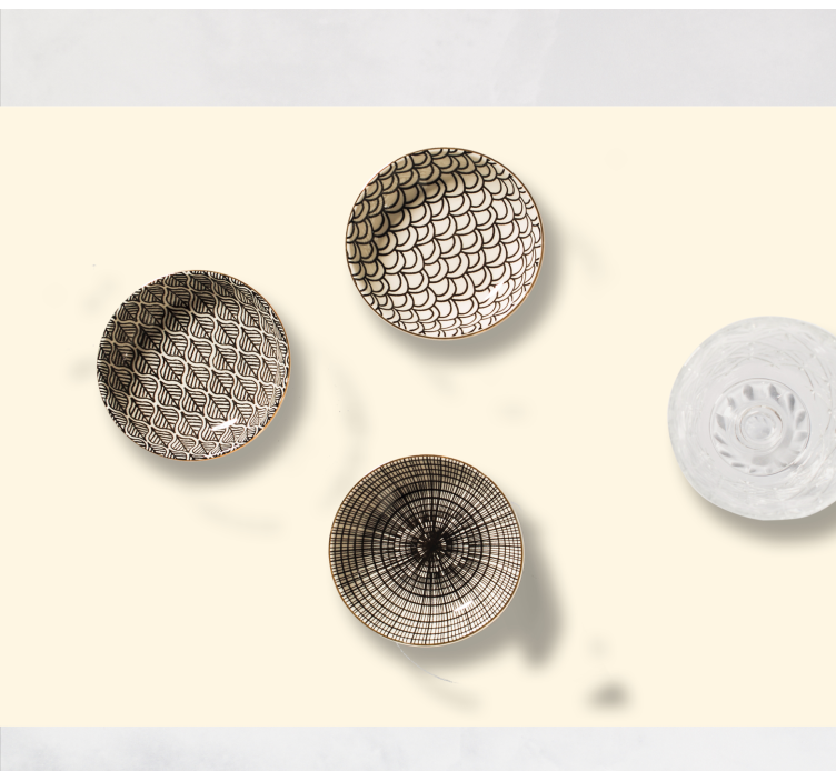 Placemat for stylish patterned bowls - TenStickers