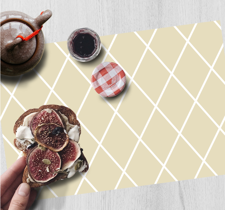 Placemat geometric diagonal design - TenStickers