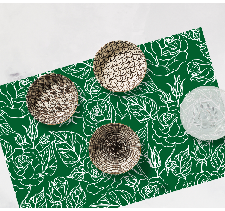 Placemat graceful botanical arrangement - TenStickers