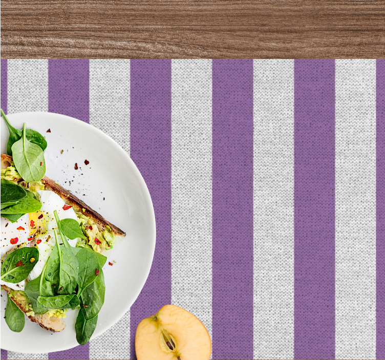 Placemat purple striped surface - TenStickers