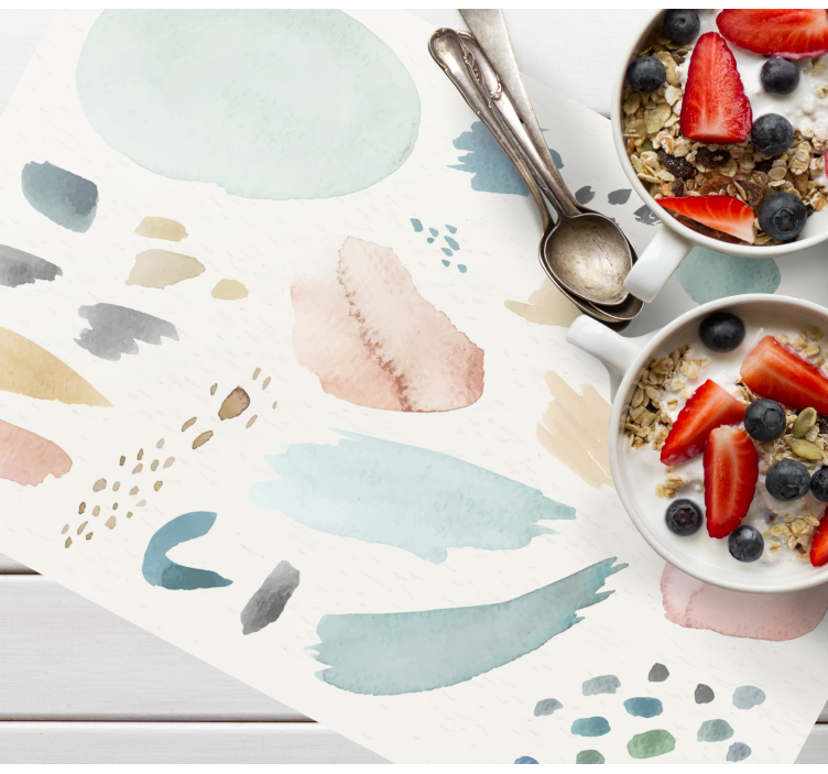 Placemat soft watercolor shapes - TenStickers