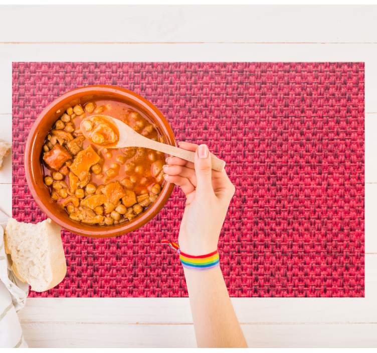 Placemat textured red mat - TenStickers