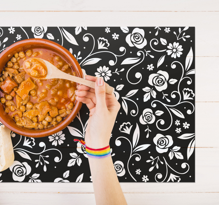 Placemat with botanical design surface - TenStickers