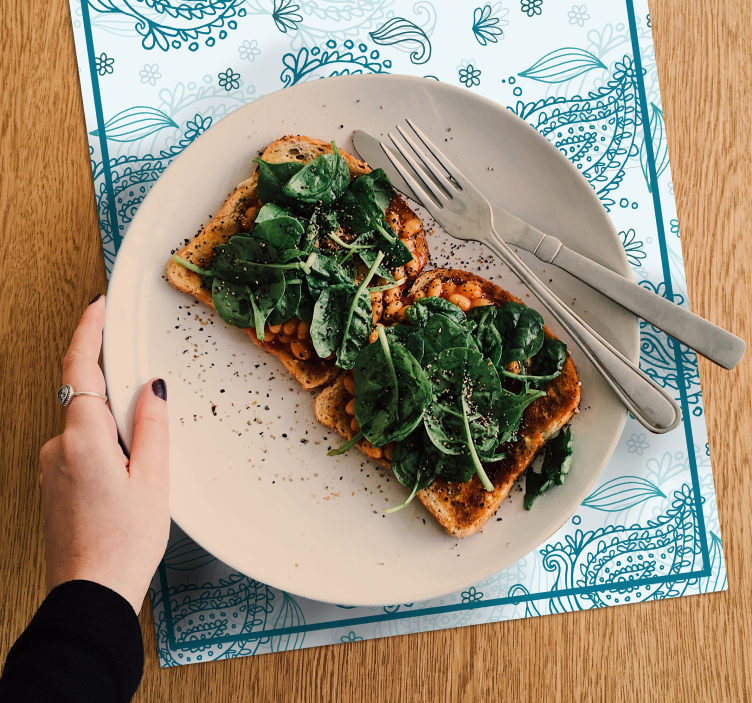 Placemat with detailed floral design - TenStickers