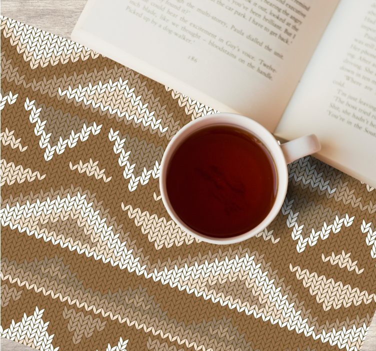 Placemat with knitted pattern surface - TenStickers
