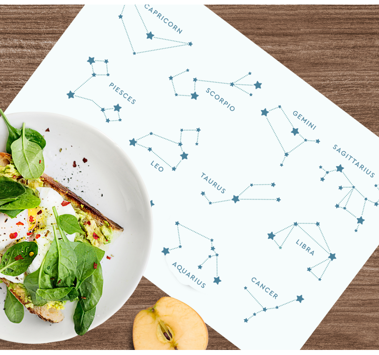 Placemat with quote astrology constellation map - TenStickers