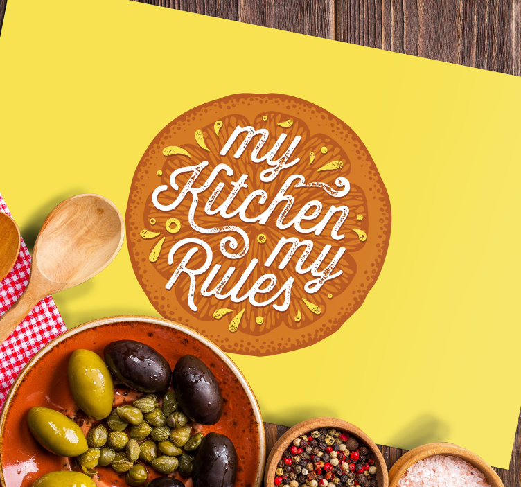 Placemat with quote eat well laugh often love much - TenStickers