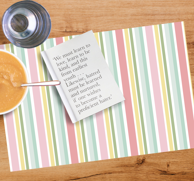 Placemat with quote inspiring thought paper - TenStickers