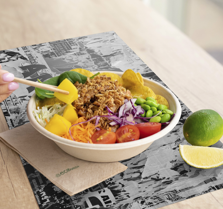 Placemat with quote live life to the fullest - TenStickers