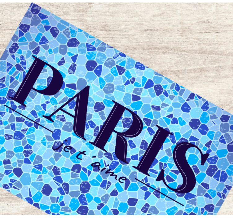 Placemat with quote love is in the air in paris - TenStickers