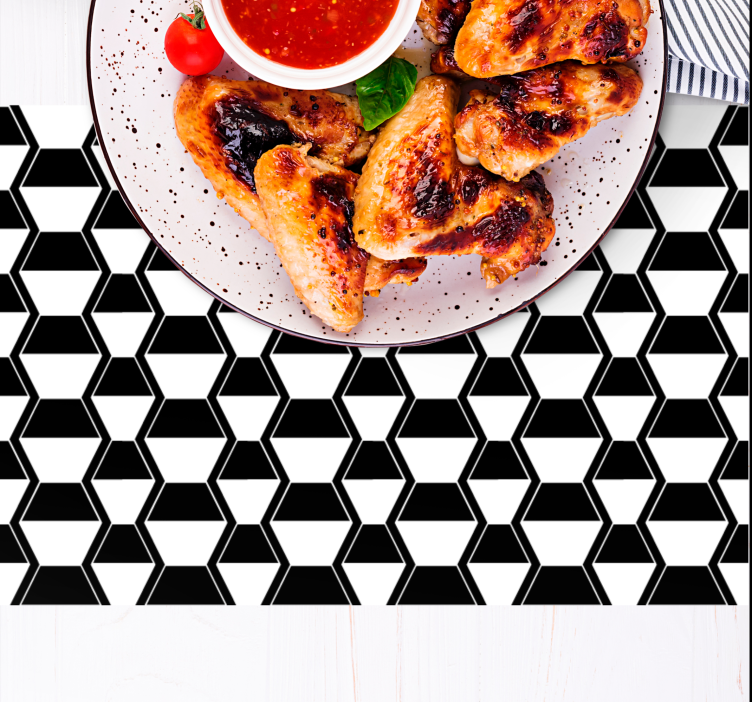 Placemat with stylized hexagonal pattern - TenStickers