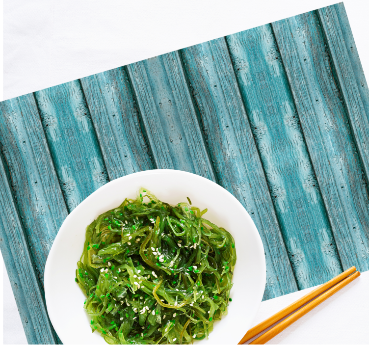 Placemat with wooden plank background - TenStickers