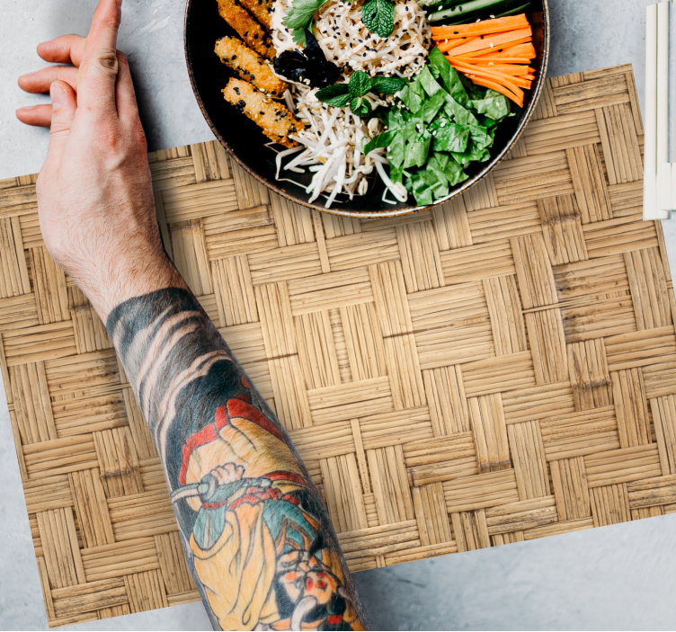 Placemat woven bamboo surface - TenStickers