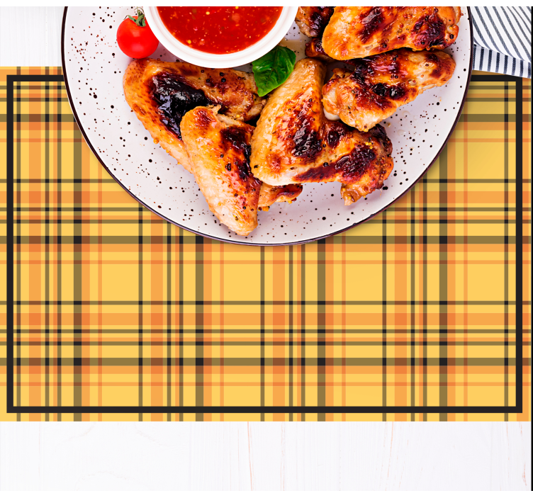 Plaid checkered pattern placemat - TenStickers