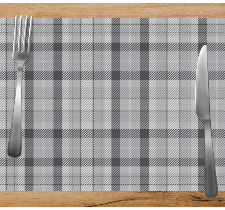 Plaid linen style elegant placemat - TenStickers