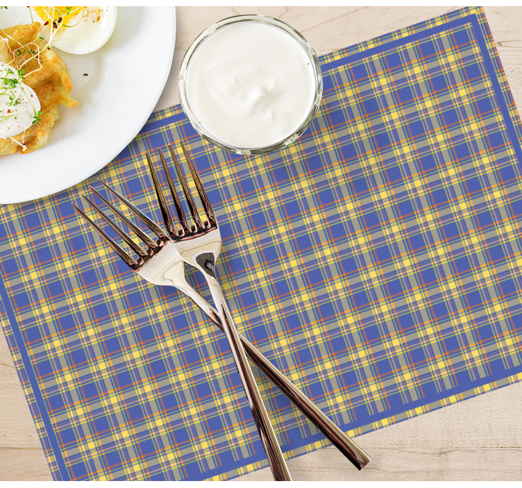 Plaid Pattern Surface placemat - TenStickers