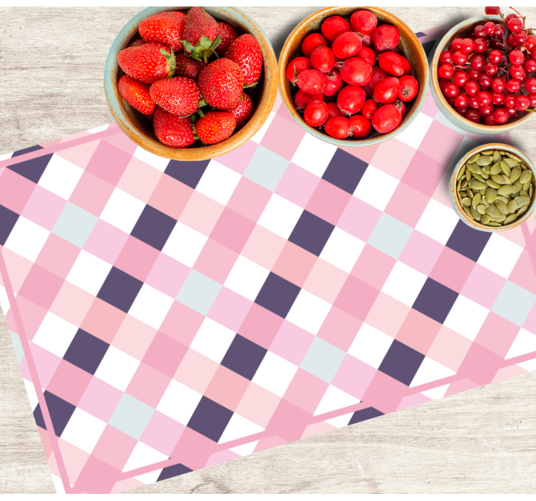 Plaid pattern with soft hues placemat - TenStickers