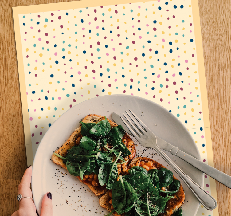 Polka dot pattern placemat - TenStickers