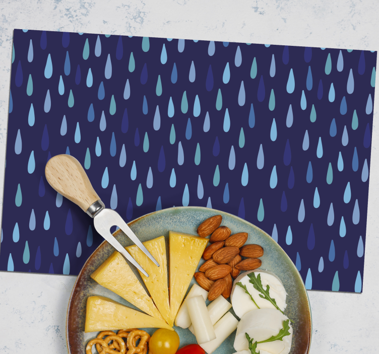 Raindrop pattern placemat - TenStickers