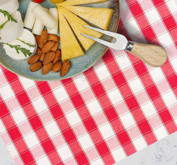 Red checkered pattern placemat - TenStickers