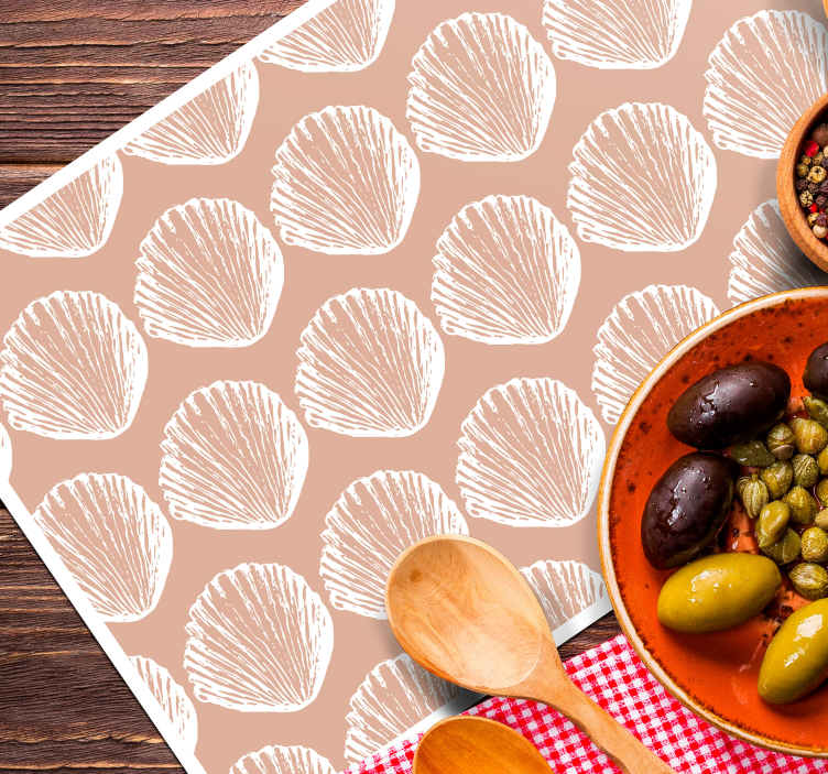 Seashell motif pattern placemat - TenStickers