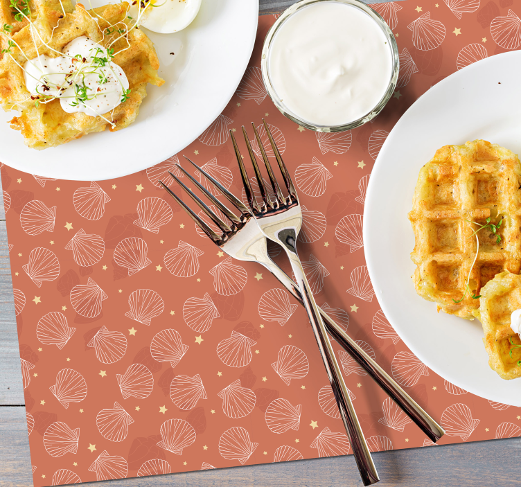 Seashell pattern placemat - TenStickers