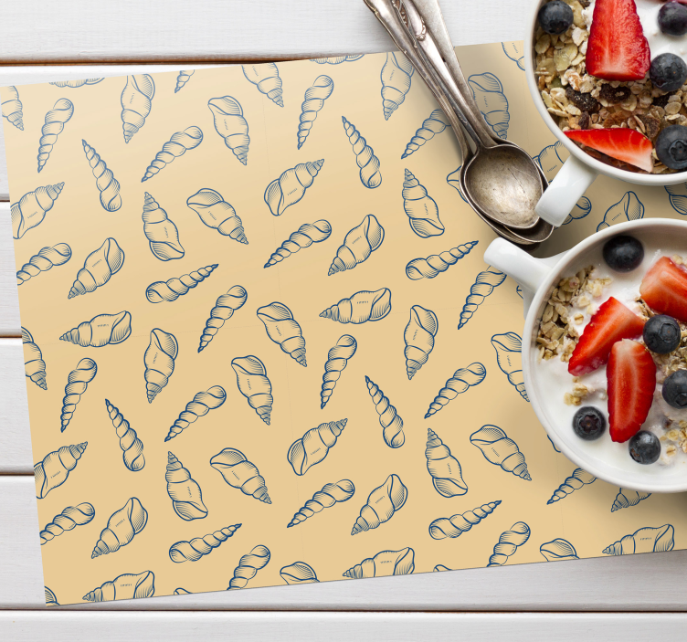 Shell pattern surface placemat - TenStickers