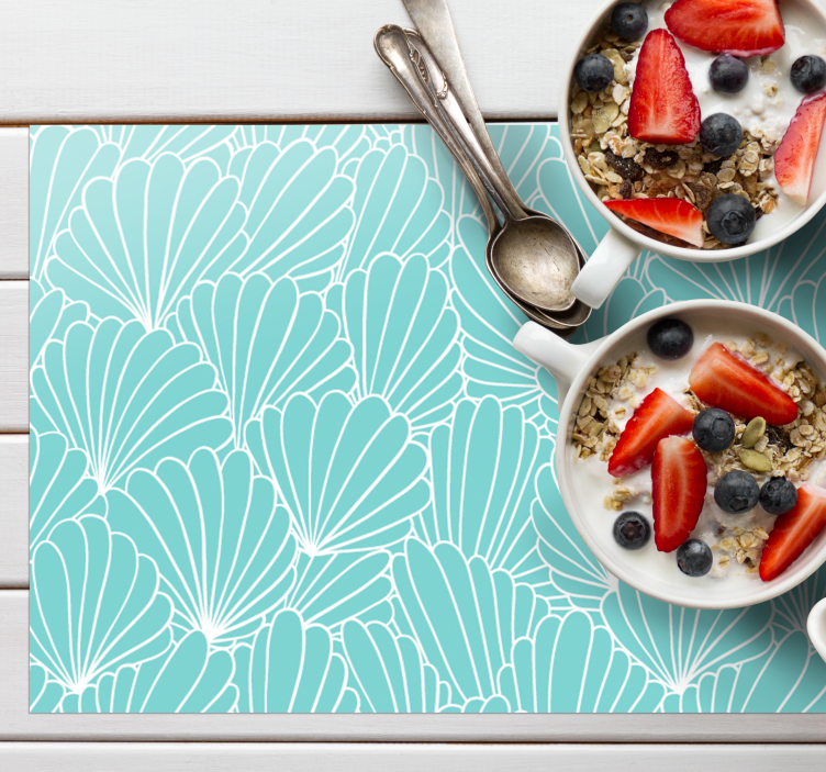 Shell patterned surface placemat - TenStickers
