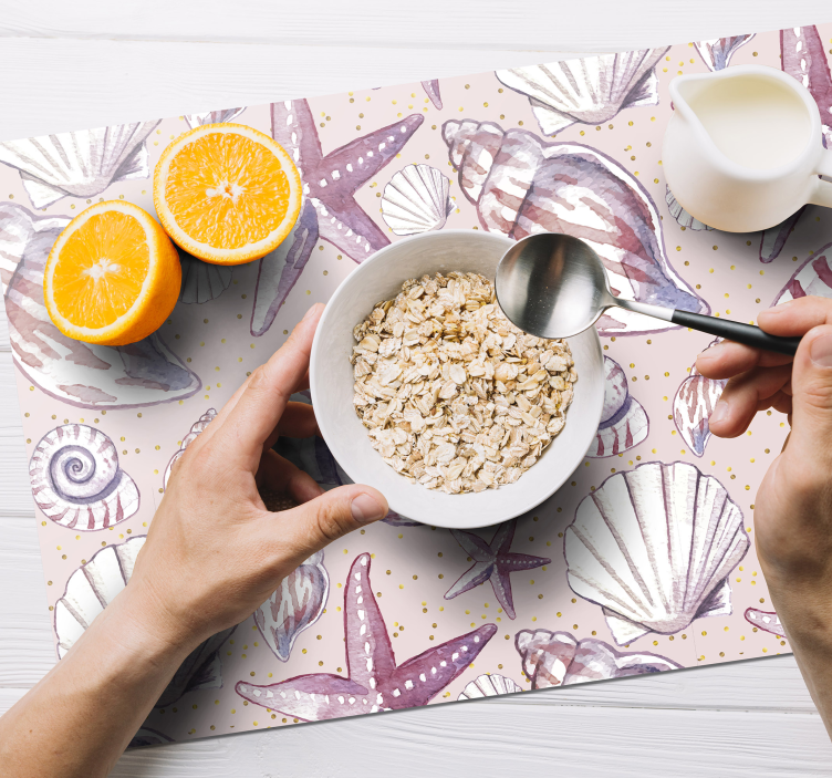 Shell print motif placemat - TenStickers