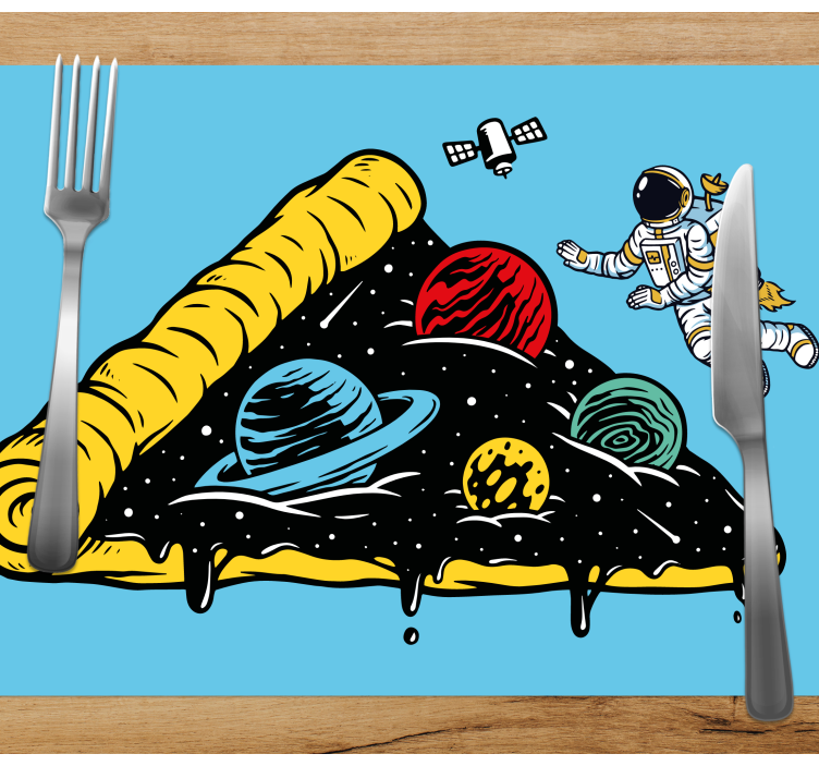 Space Themed Slice original placemat - TenStickers