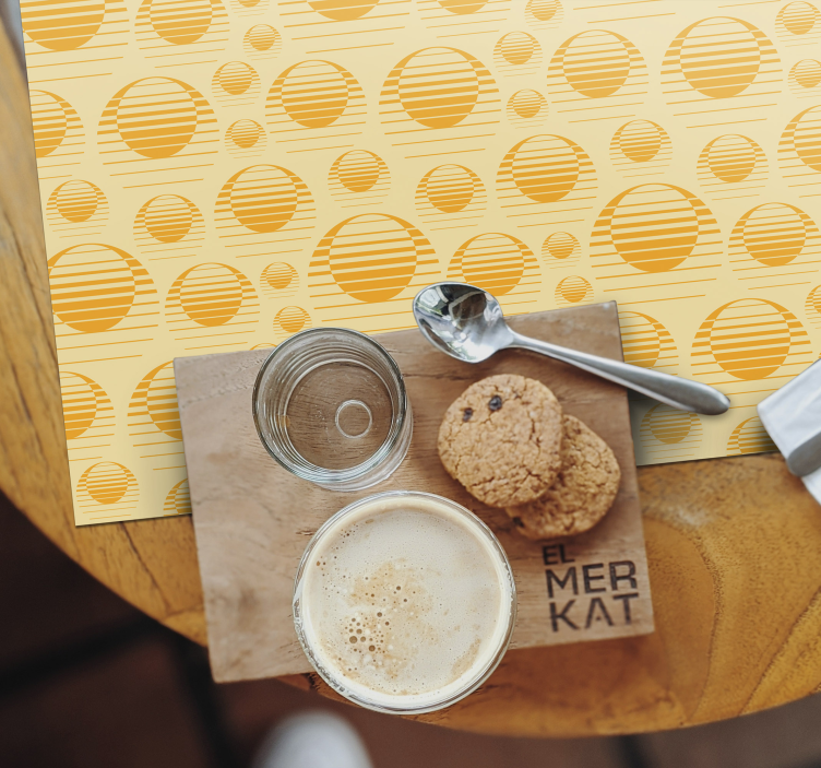 Striped circle pattern placemat - TenStickers