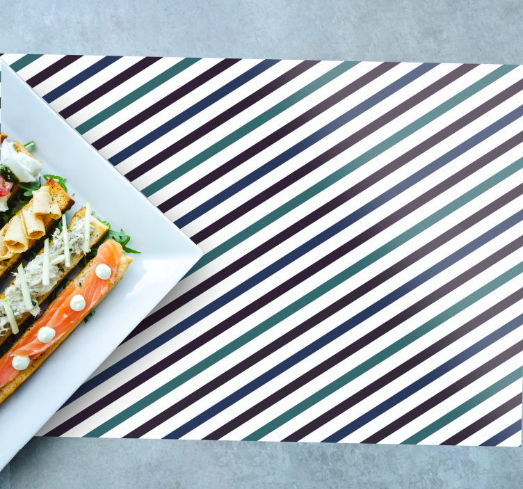 Striped color scheme placemat - TenStickers